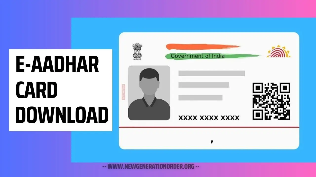 E-Aadhar Card Download Online PDF